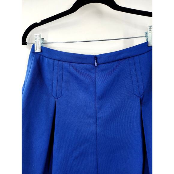 NWT CATHERINE MALANDRINO Royal Blue Pleated Mini Skirt Size 2 - Picture 6 of 9